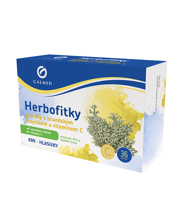 Herbofitky s islandským lišejníkem a vit.C Galmed 36ks