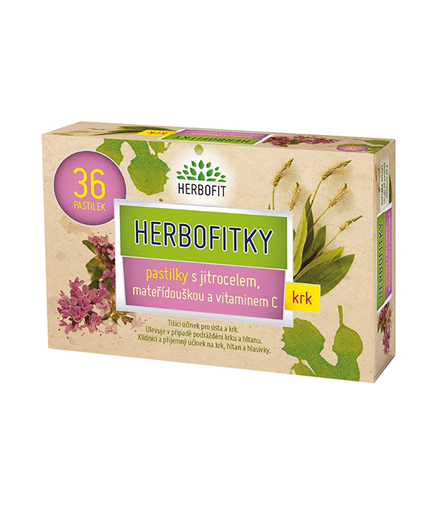 Herbofitky s jitrocelem a mateřídouškou a vit.C Galmed 36ks
