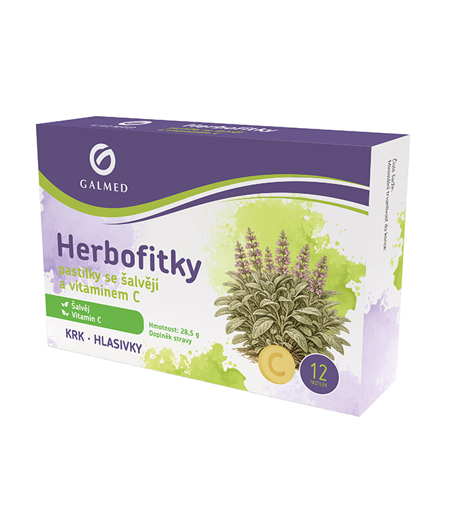 Herbofitky se šalvějí a vit. C Galmed 12ks