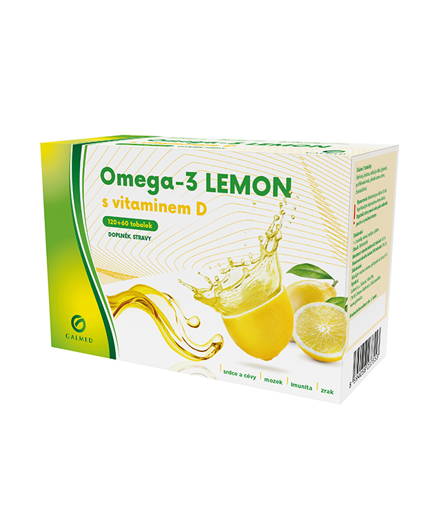 Omega-3 Lemon s vit. D Galmed tob 180
