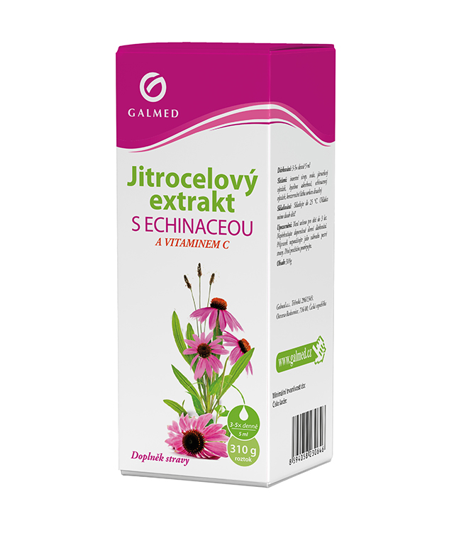 Jitrocelový extrakt  Galmed s echinaceou a vit.C 310g