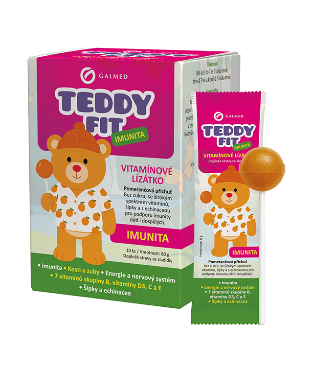 TeddyFit vitamínová lízátka BOX 10ks