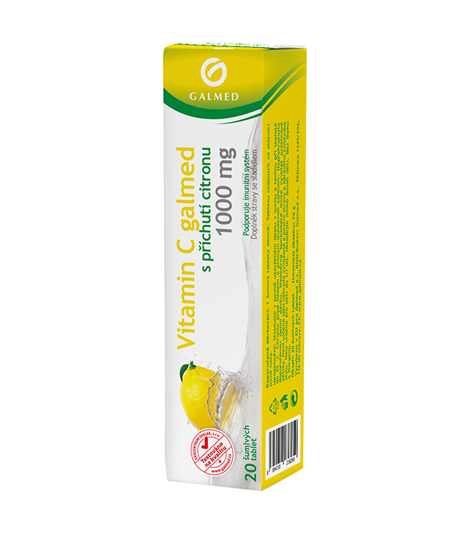 Vitamin C 1000mg Galmed citron eff tbl 20