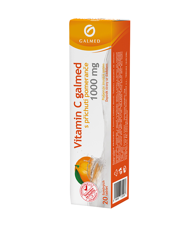 Vitamin C 1000mg Galmed pomeranč eff tbl 20