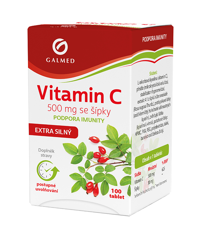 Vitamin C 500 mg se šípky Galmed tbl 100