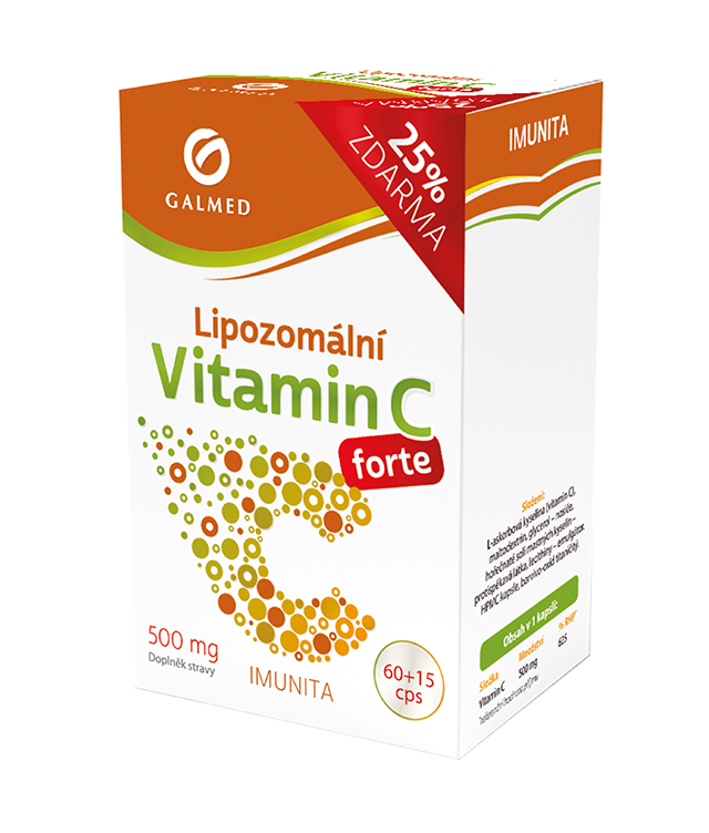 Vitamín C 500mg Lipozomální forte Galmed cps 60+15