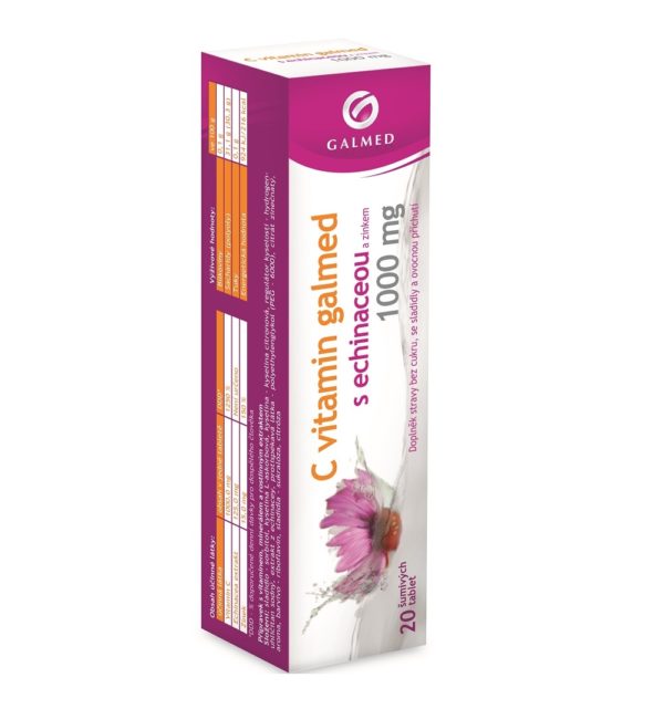 Vitamin C 1000mg Galmed s echinaceou a zinkem eff tbl 20