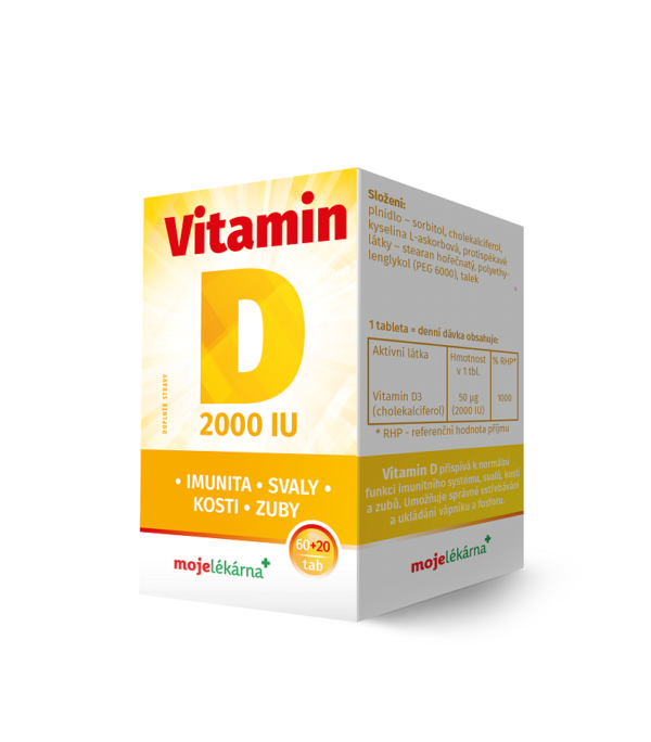 Moje lékárna Vitamin D3 2000 IU tbl 60+20
