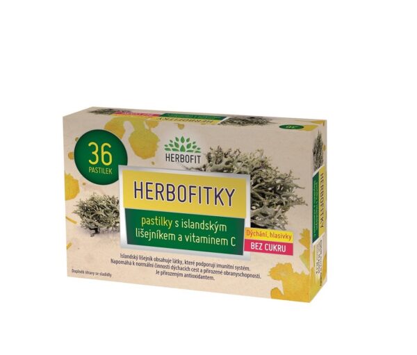 Herbofitky s island. lišejníkem a Vit.C BEZ CUKRU 36ks